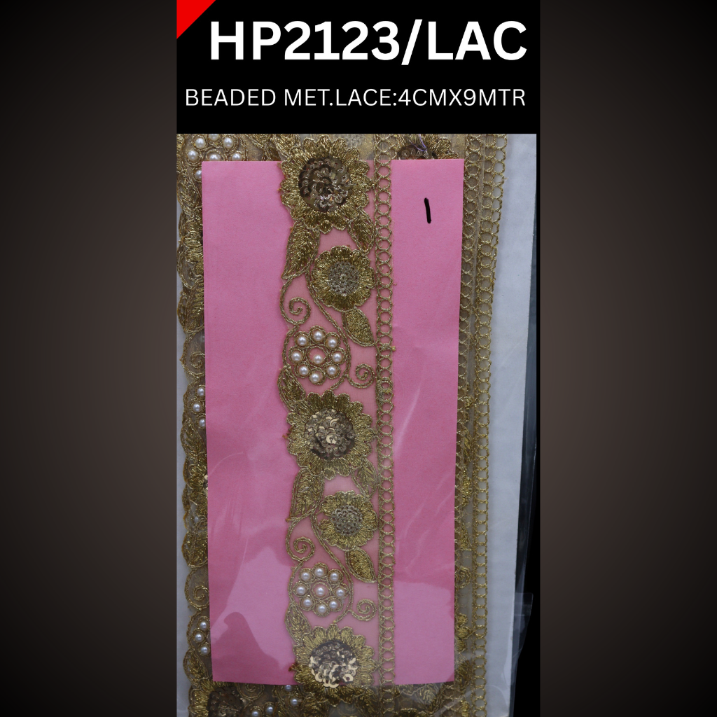 BEADED METALIC LACE HP2123/LAC
