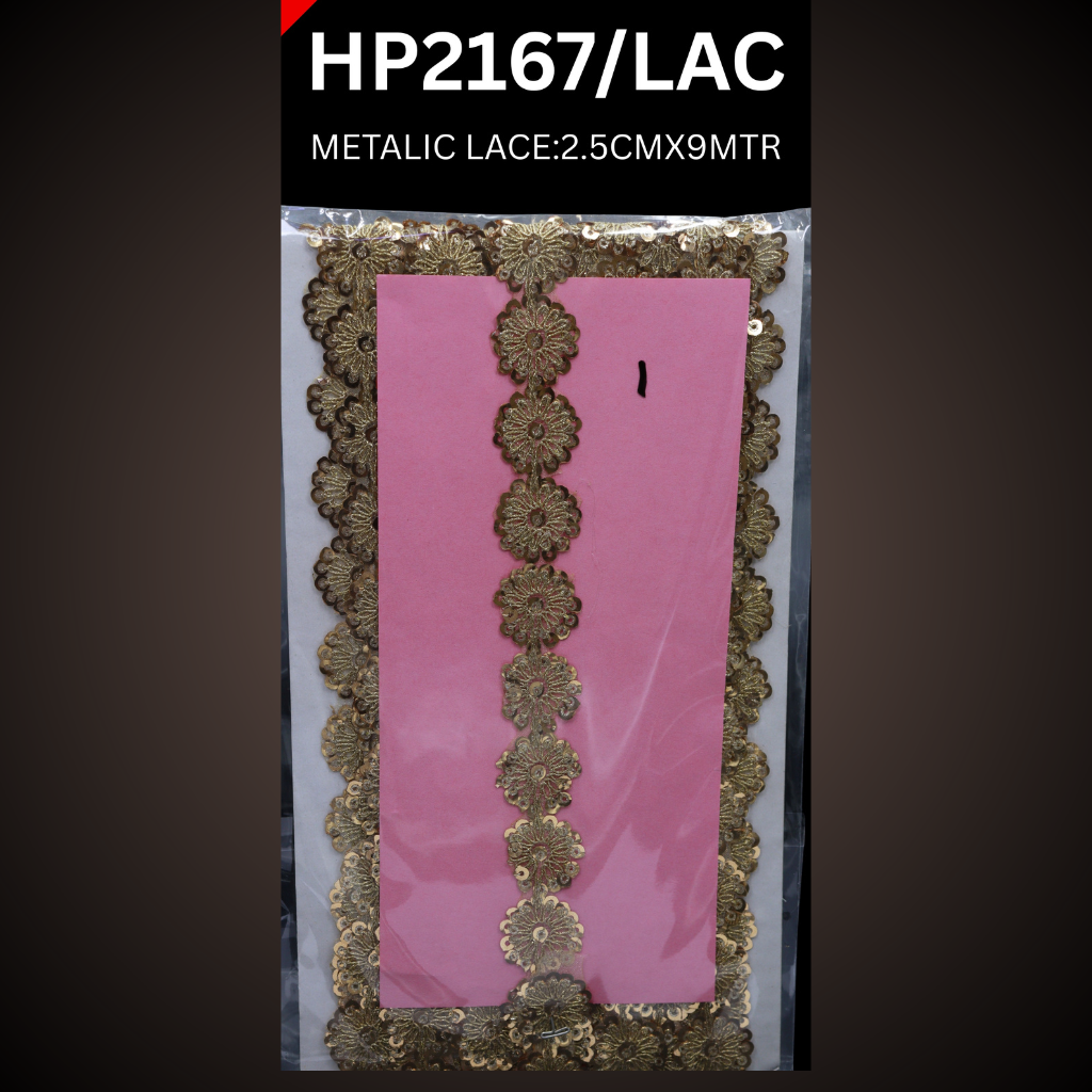 BEADED METALIC LACE HP2167/LAC
