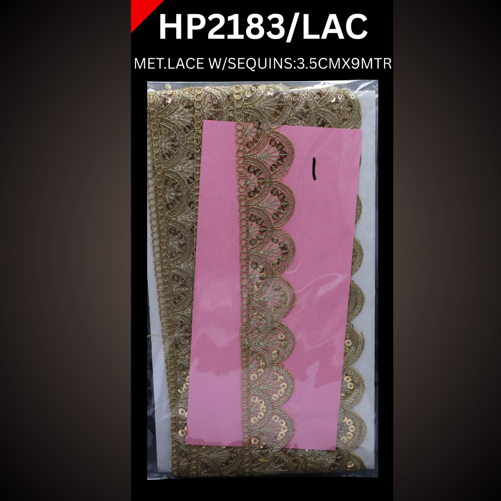 BEADED METALIC LACE HP2183/LAC