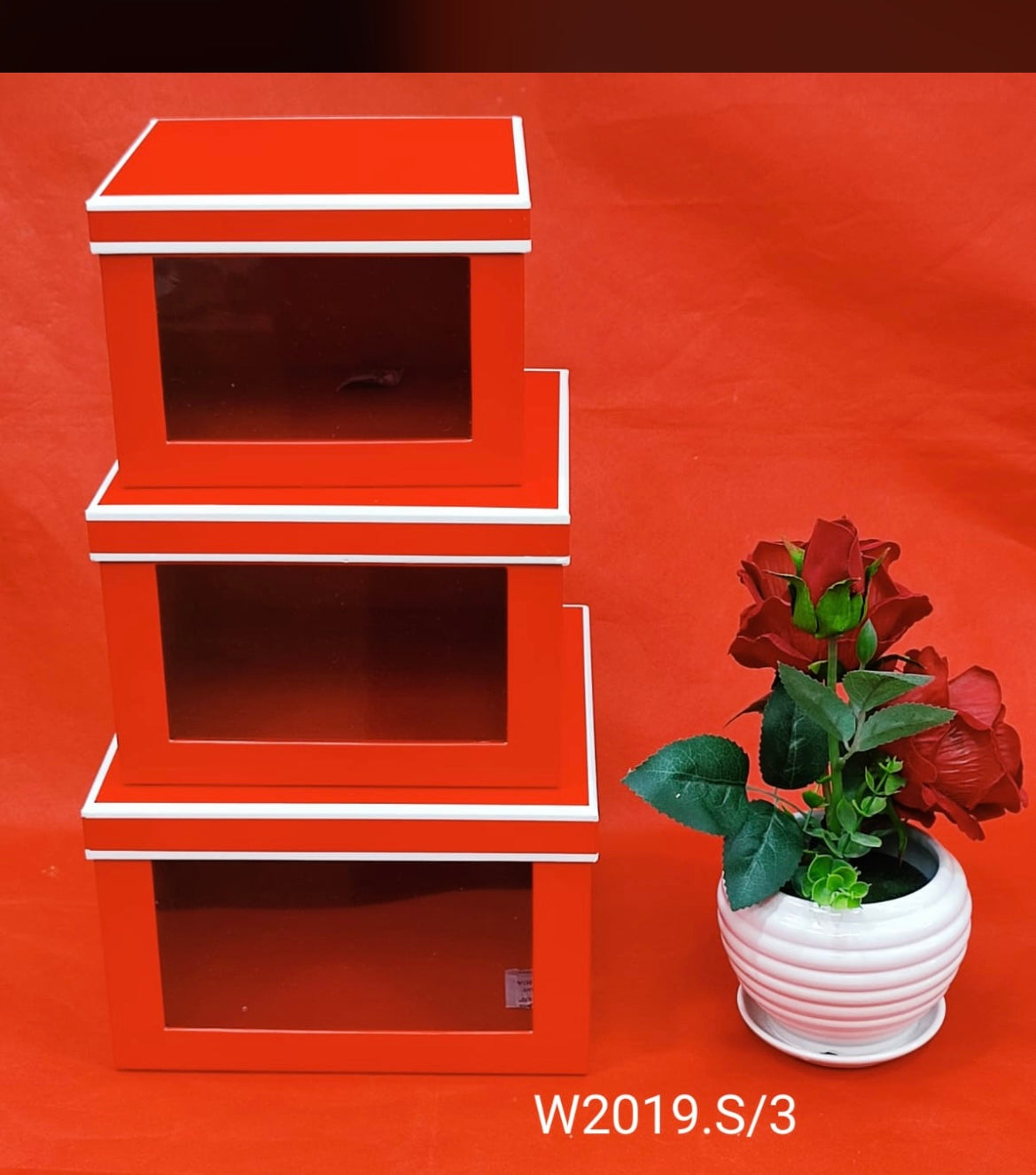 PAPER FLOWER BOX:S/3 (W2019)