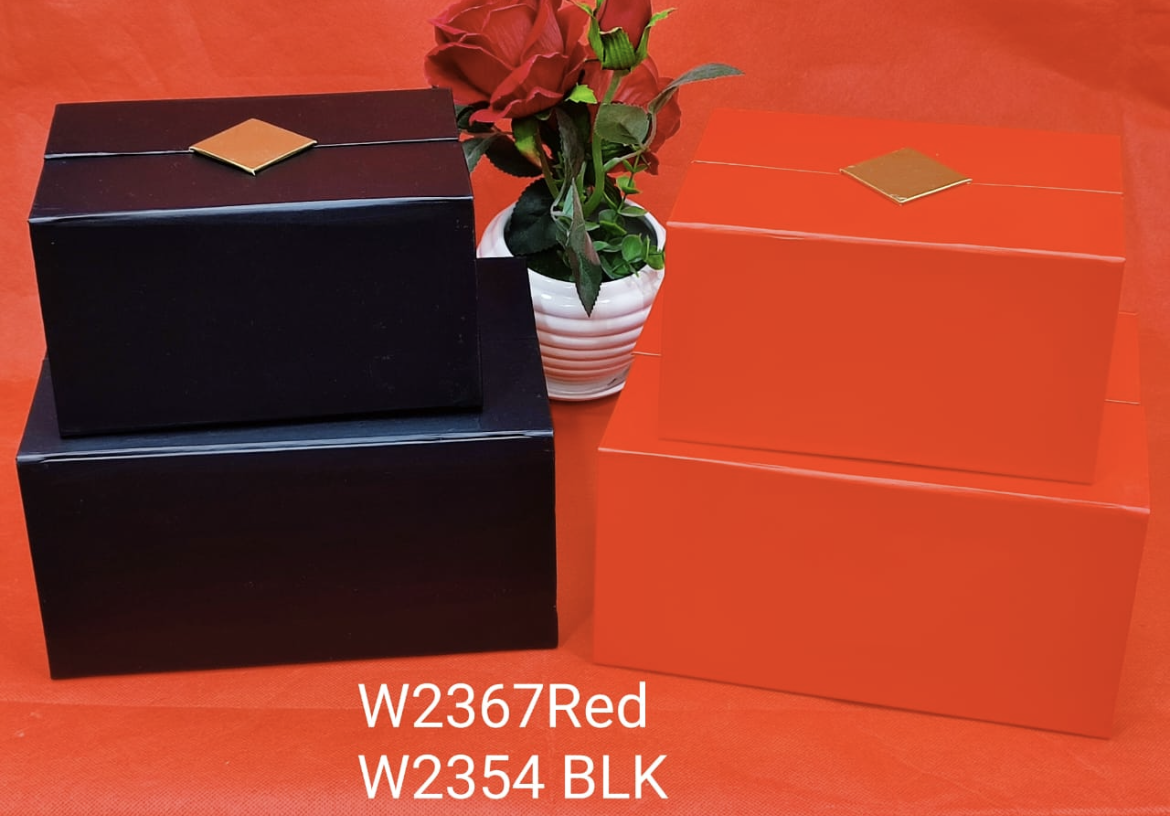 PAPER FLOWER BOX:S/2 (W2367)