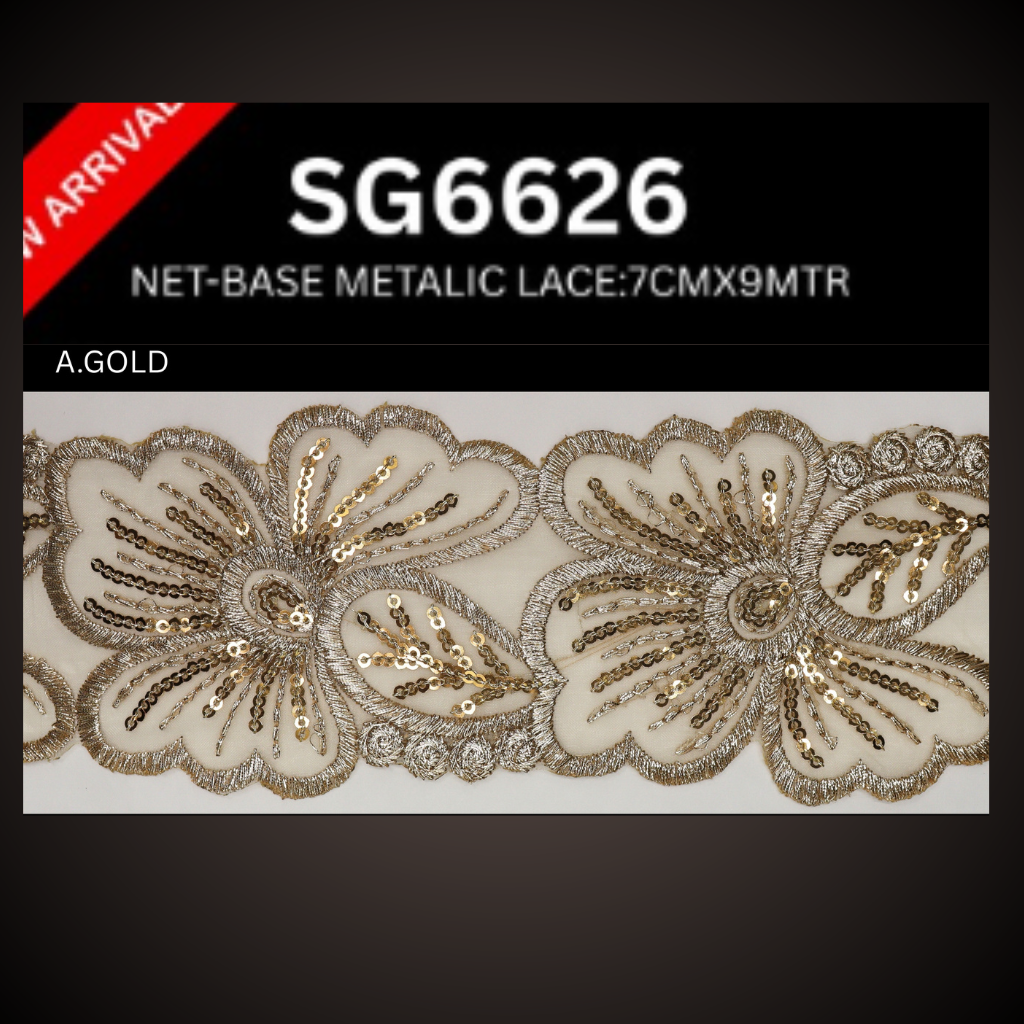 NET- BASE METALIC LACE SG6626