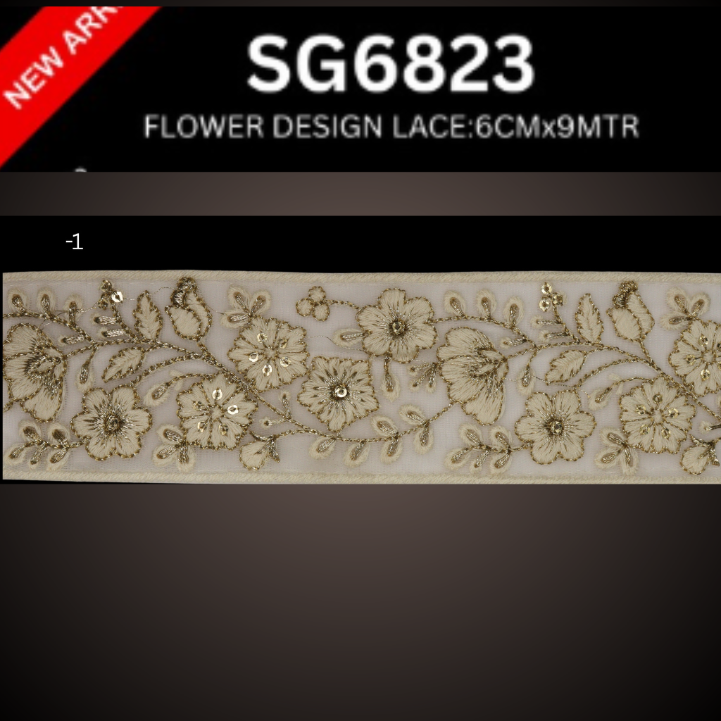 FLOWER DESIGN LACE SG 6823(SG6823)