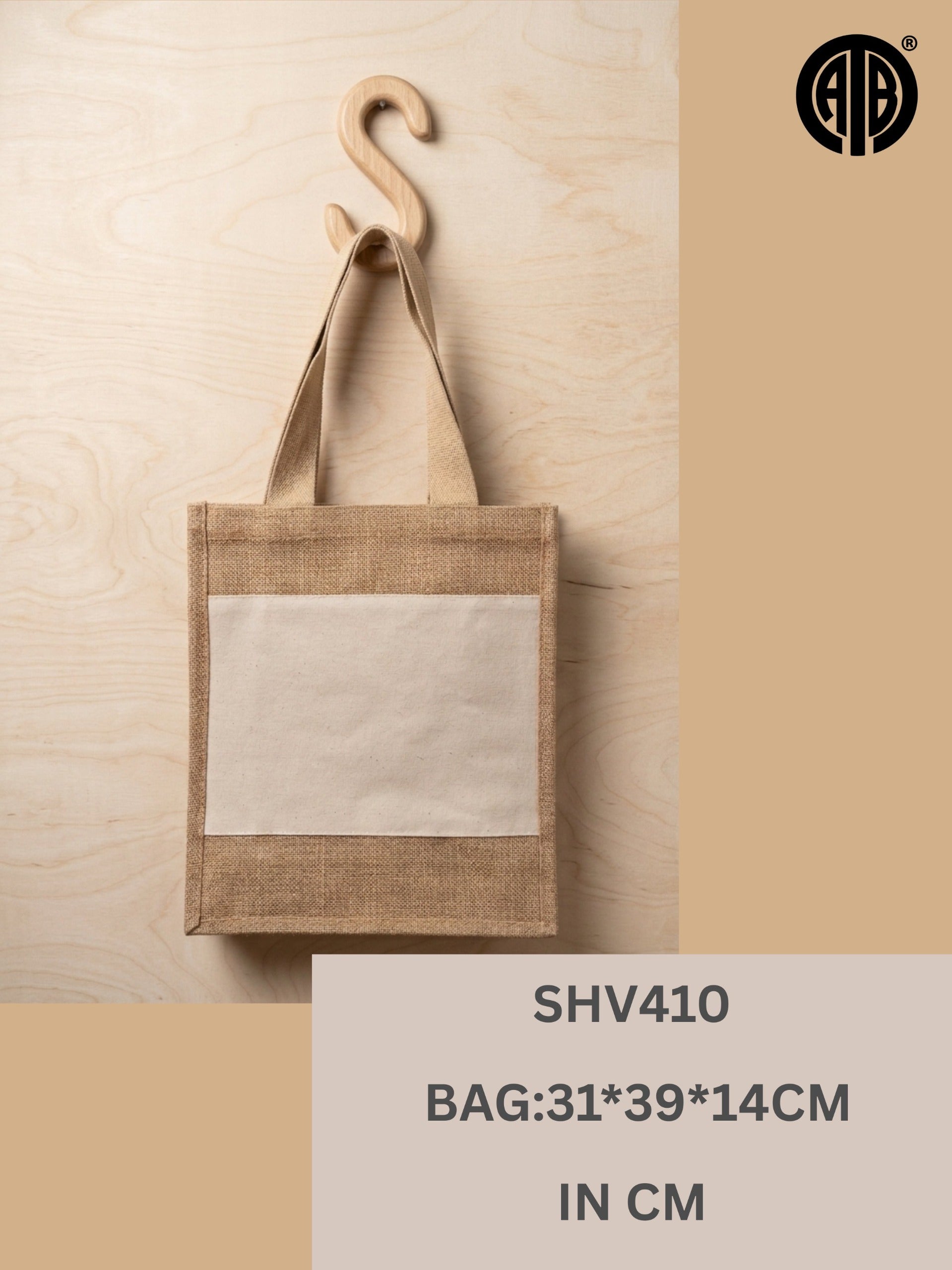 Eco-Friendly Jute Canvas Tote Bag SHV410