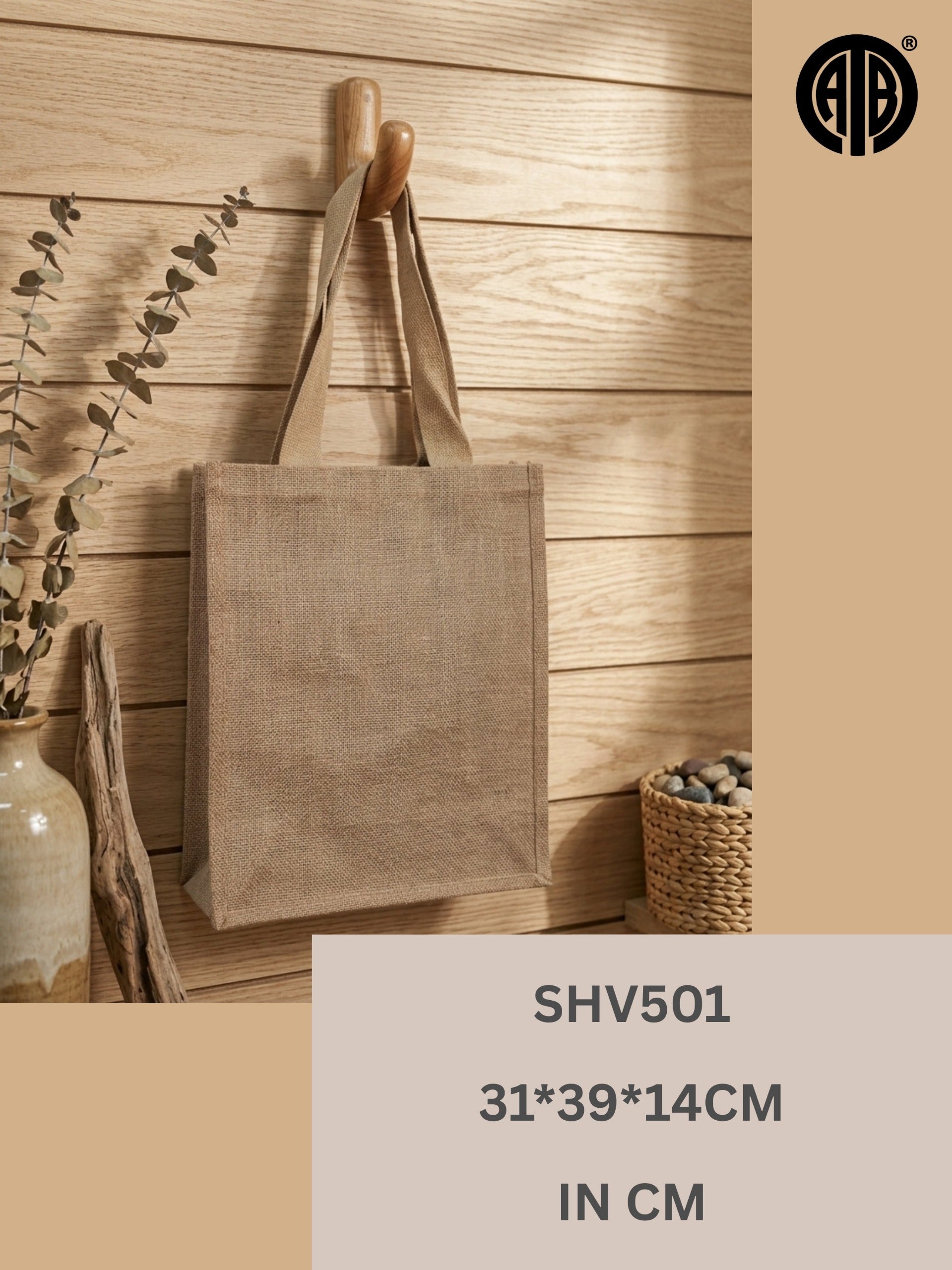 Natural Jute Tote Bag SHV501