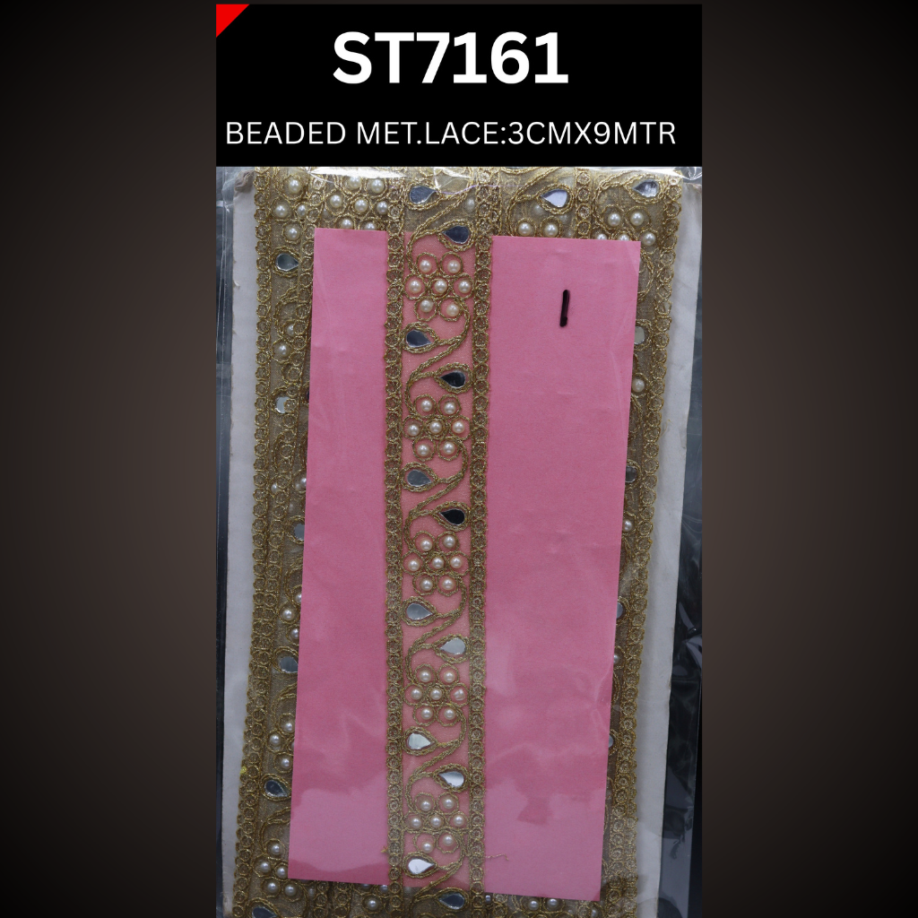 BEADED METALIC LACE ST7161
