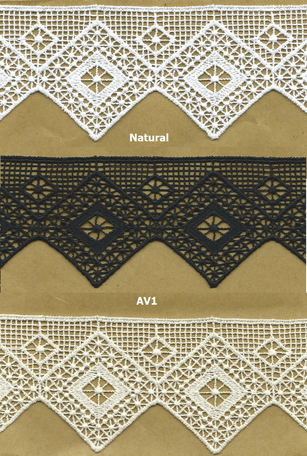 CHEM.CUT-LACE W/TEX:15Y:2.5" (TX58-1086)