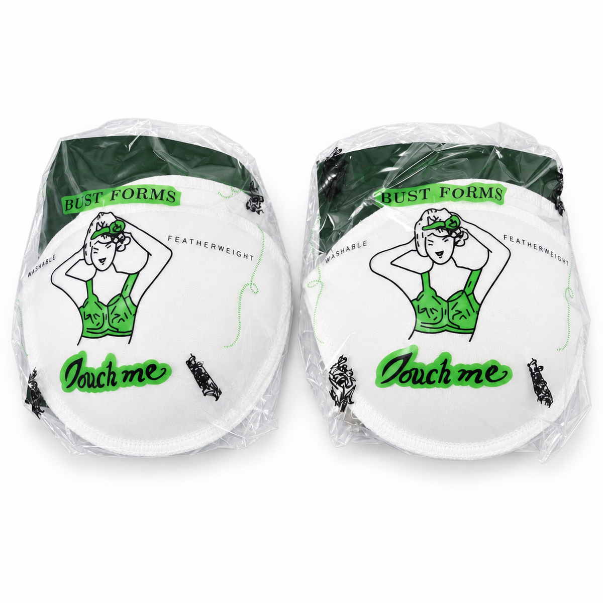 BRA PAD:12PR/PKT (A06/LARGE) – white bra pads in original packaging