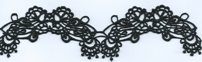 CH-CUT LACE W/TEXT:15Y:1.5" (TX57-1261)