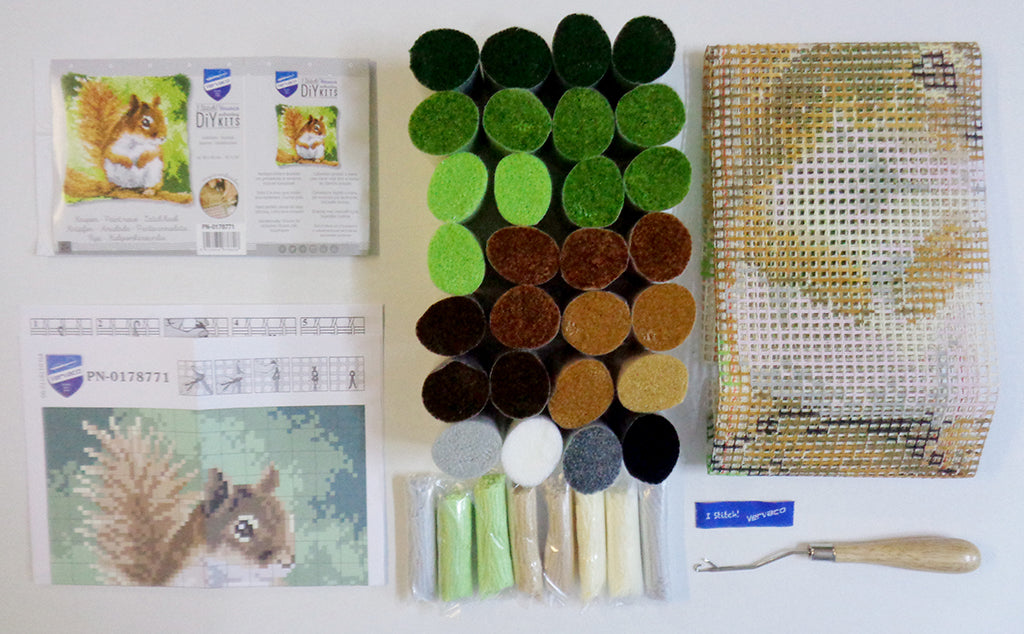 VERVACO LATCH HOOK CUSHION – SQUIRREL (PN-0178771)