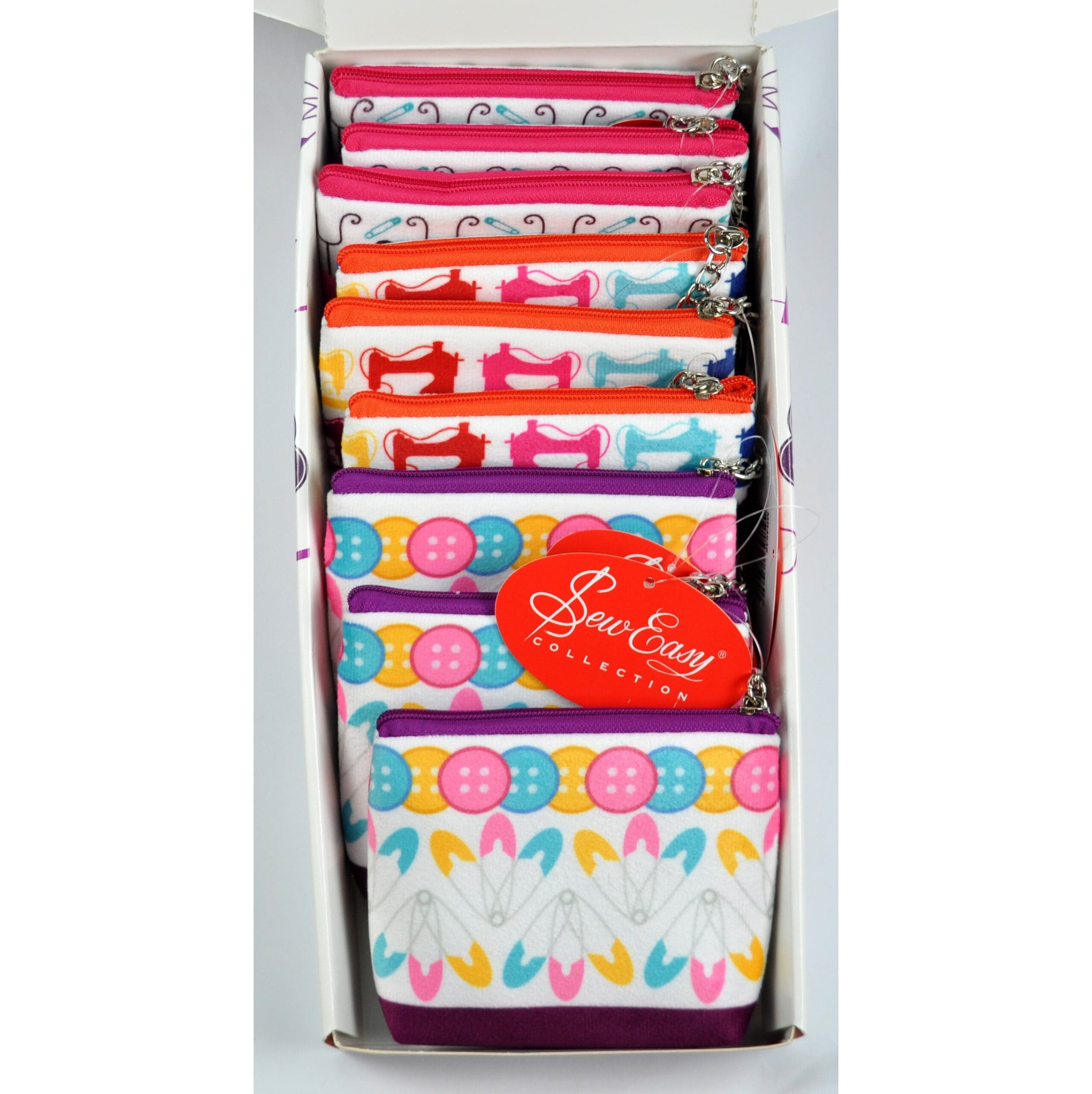 SEW.ZIPPER POUCH:3DESIGN (9PC) (MR4646.DB)